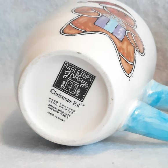 Tabletops Gallery Christmas Pal Gingerbread Man Hand Painted Coffee Mugs 12 oz. - Picture 4 of 4